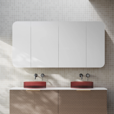 Cassa Design Rec 1500 x 750 Shaving Cabinet - Matte White Interior