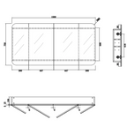 Cassa Design Rec 1500 x 750 Shaving Cabinet - Matte White Interior - REC1575MW