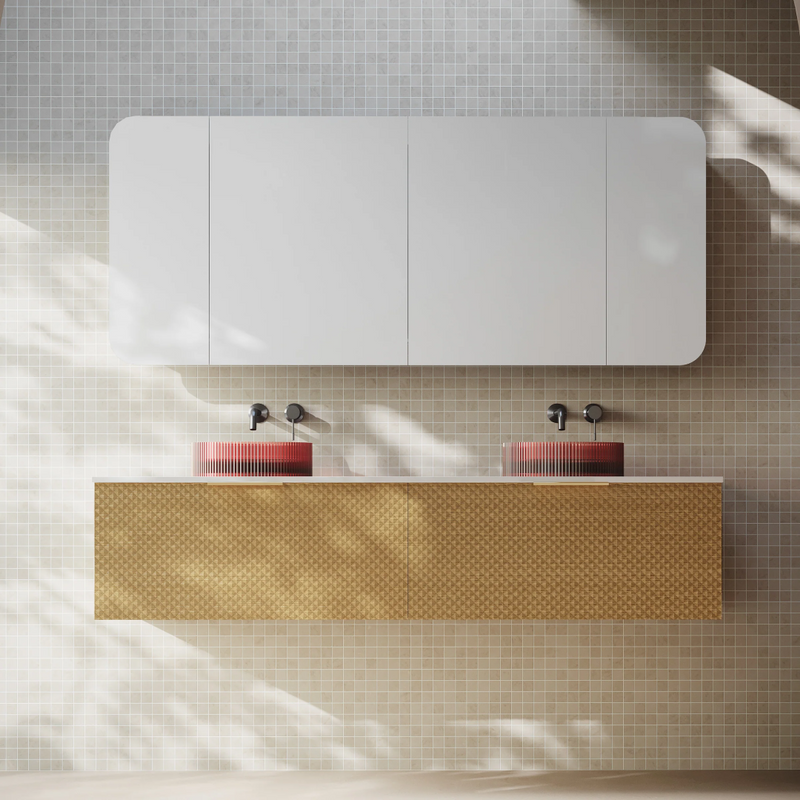 Cassa Design Rec 1800 x 750 Shaving Cabinet - Matte White Interior