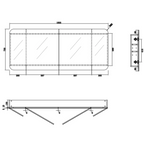 Cassa Design Rec 1800 x 750 Shaving Cabinet - Matte White Interior - REC1875MW