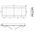 Cassa Design Rec 1800 x 750 Shaving Cabinet - Matte White Interior