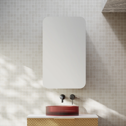 Cassa Design Rec 600 x 1000 Shaving Cabinet - Matte White Interior