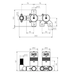 Parisi Recessed Diverter Mixer Body (2-way) with Outlet ON/OFF - X2.04W-D2-A