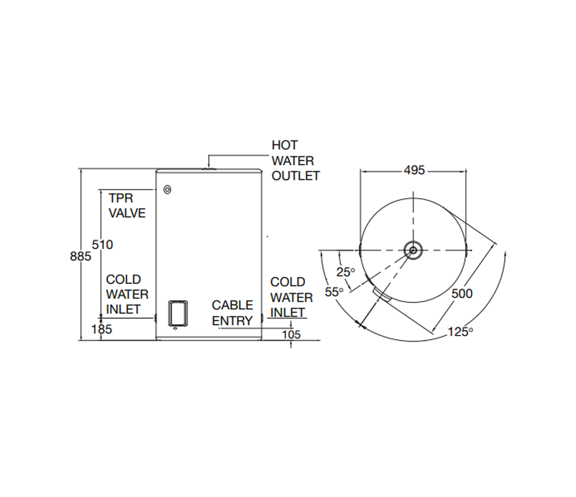 Installed Rheem 80L 3.6kW Stellar SS Electric Storage Water Heater - 4A1080G7-INSTALL