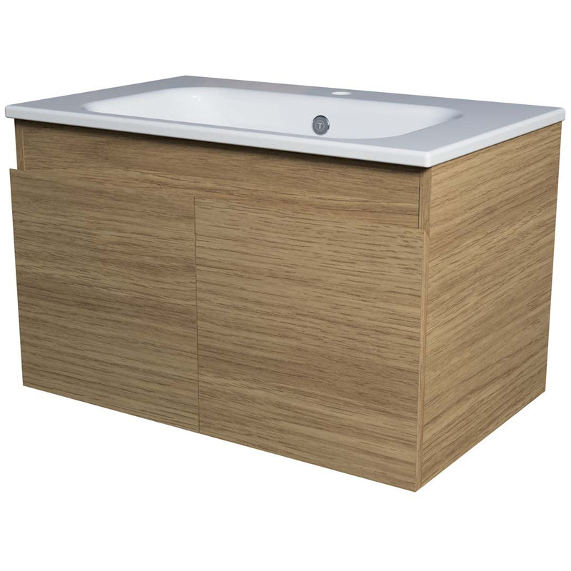 Timberline Rockford Wall Hung Vanity with Haven Dolomite & Basin Top 750mm