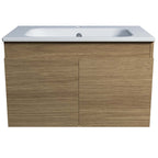 Timberline Rockford Wall Hung Vanity with Haven Dolomite & Basin Top 750mm - RKFV750CHVNW