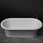 Pietra Bianca Rome 1800mm Freestanding Bath - Black - PBS1015-Black