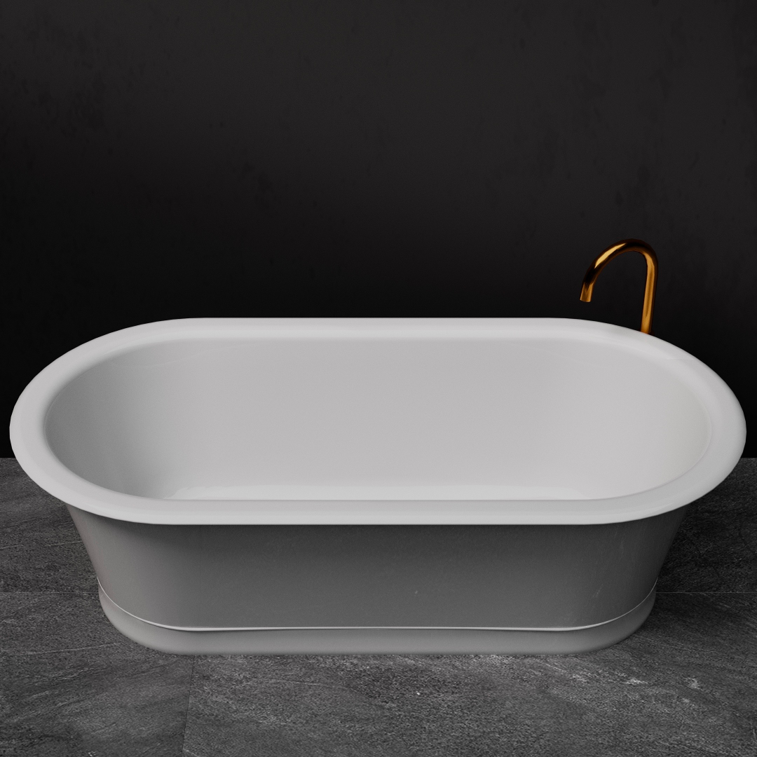Pietra Bianca Rome 1800mm Freestanding Bath - Charcoal - PBS1015-C