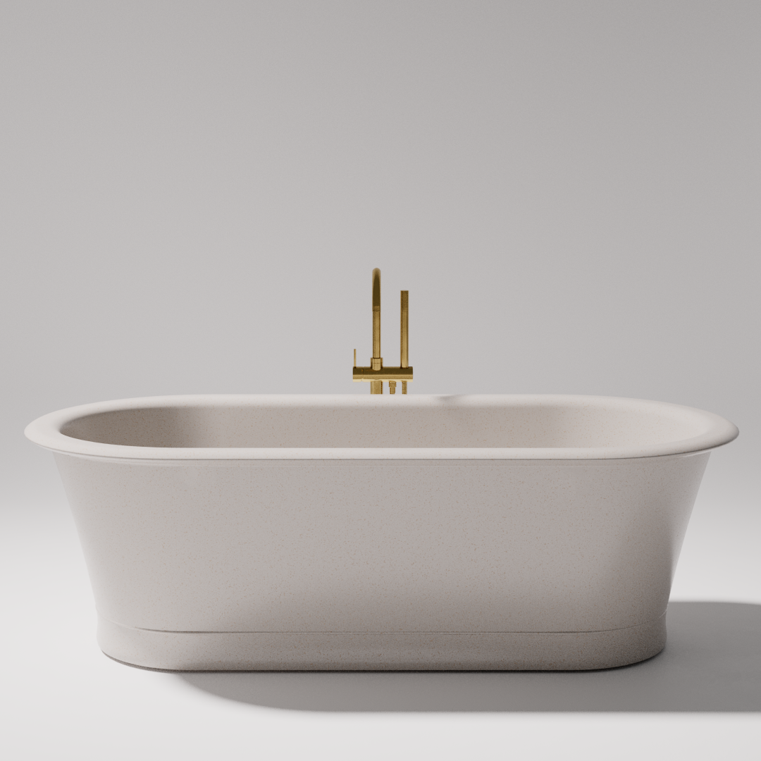 Pietra Bianca Rome 1800mm Freestanding Bath - Charcoal - PBS1015-C