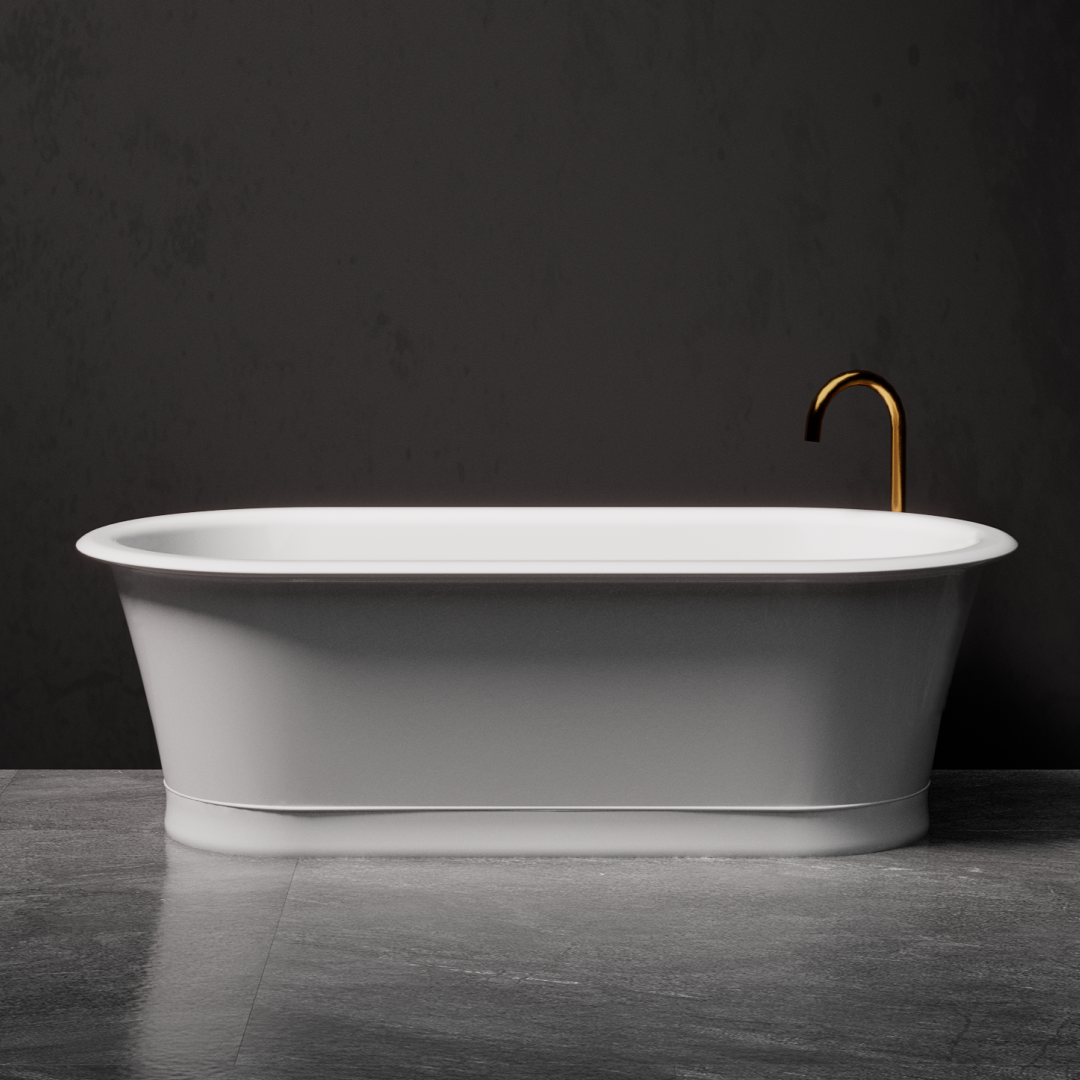 Pietra Bianca Rome 1800mm Freestanding Bath - Charcoal - PBS1015-C