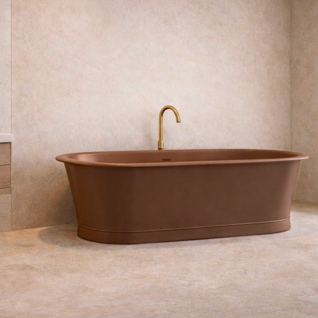 Pietra Bianca Rome 1800mm Freestanding Bath - Black - PBS1015-Black