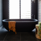 Pietra Bianca Ryese 1600mm Freestanding Bath - Black - PB4100-16-Black