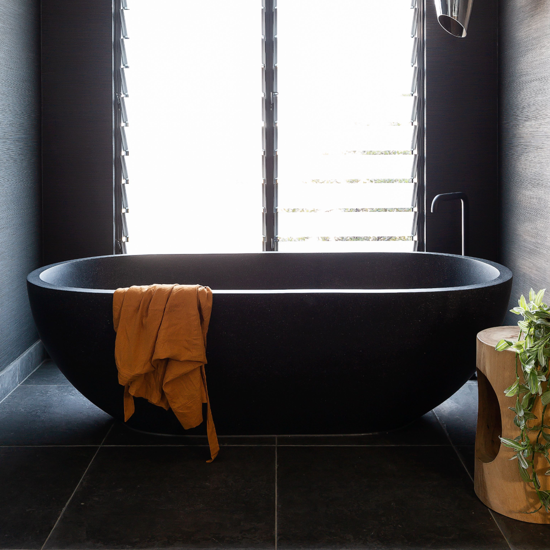 Pietra Bianca Ryese 1600mm Freestanding Bath - Charcoal - PB4100-16-C
