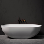 Pietra Bianca Ryese 1600mm Freestanding Bath - Black - PB4100-16-Black