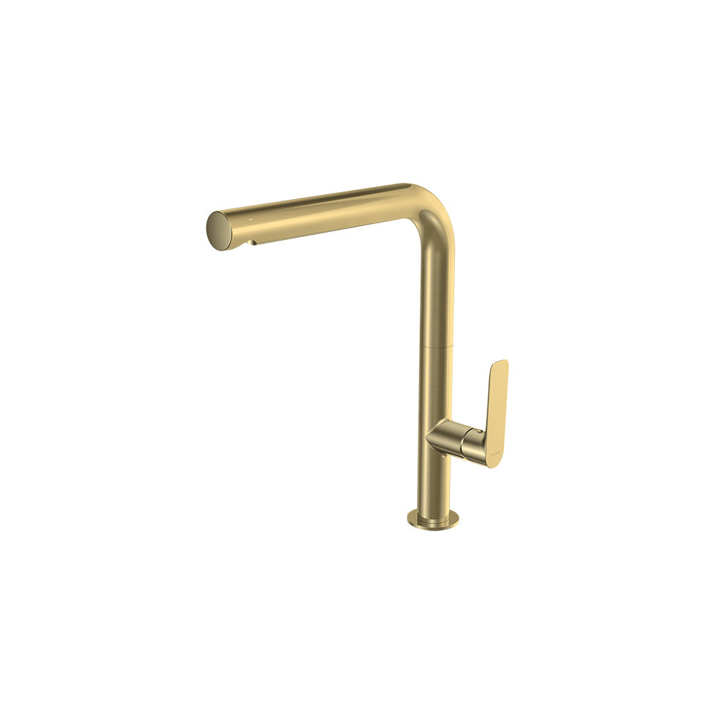 Parisi Slim 30 Kitchen Mixer with Straight Spout - Brushed Brass