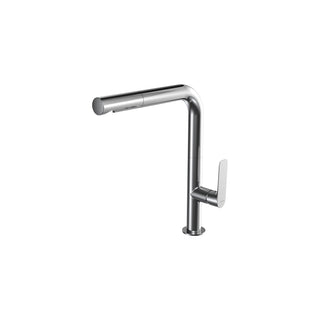 Parisi Slim 30 Kitchen Mixer with Straight Spout and Pull Out Spray - Chrome