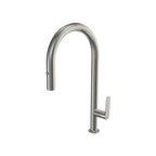 Parisi Slim 30 Kitchen Mixer with Round Spout and Pull Out Spray - Brushed Nickel