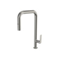 Parisi Slim 30 Kitchen Mixer with Square Spout and Pull Out Spray - Brushed Nickel