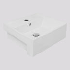 Argent Evo Neu 410 Semi-Recessed Basin - 1 Tap Hole Gloss White - S4041