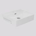 Argent Zen Neu 500 Semi Recessed Basin - 1 Tap Hole Gloss White - S4050