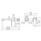 Mixx Saffron Dual Wall Plate Mixer Gun Metal - LF Includes Body - 11SL955GLEF