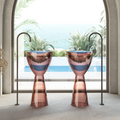 Cassa Wow Translucency Pedestal Basin - Faint Pink - SB4590FP