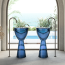 Cassa Wow Translucency Pedestal Basin - Sky Blue