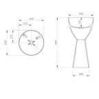 Cassa Wow Translucency Pedestal Basin - Amber Brown - SB4590AB