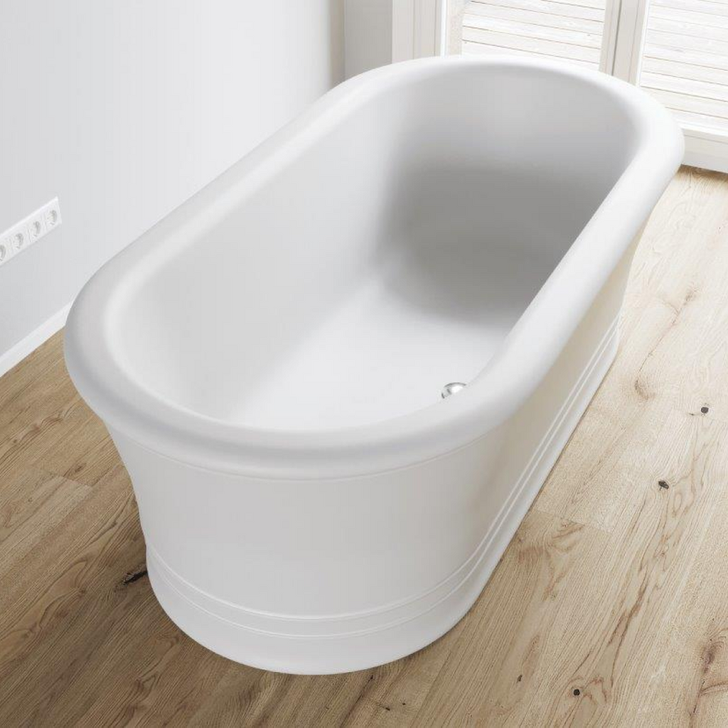 Dadoquartz Victoria 1795 Freestanding Wide-Edge Bath (No Overflow) - Matte White - SBM007-M