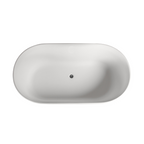 Dadoquartz Julia 1556 Freestanding Thin-Edge Bath (No Overflow) - Satin White - SBM075-S