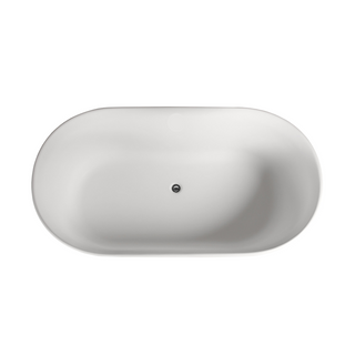 Dadoquartz Julia 1556 Freestanding Thin-Edge Bath (No Overflow) - Satin White - SBM075-S