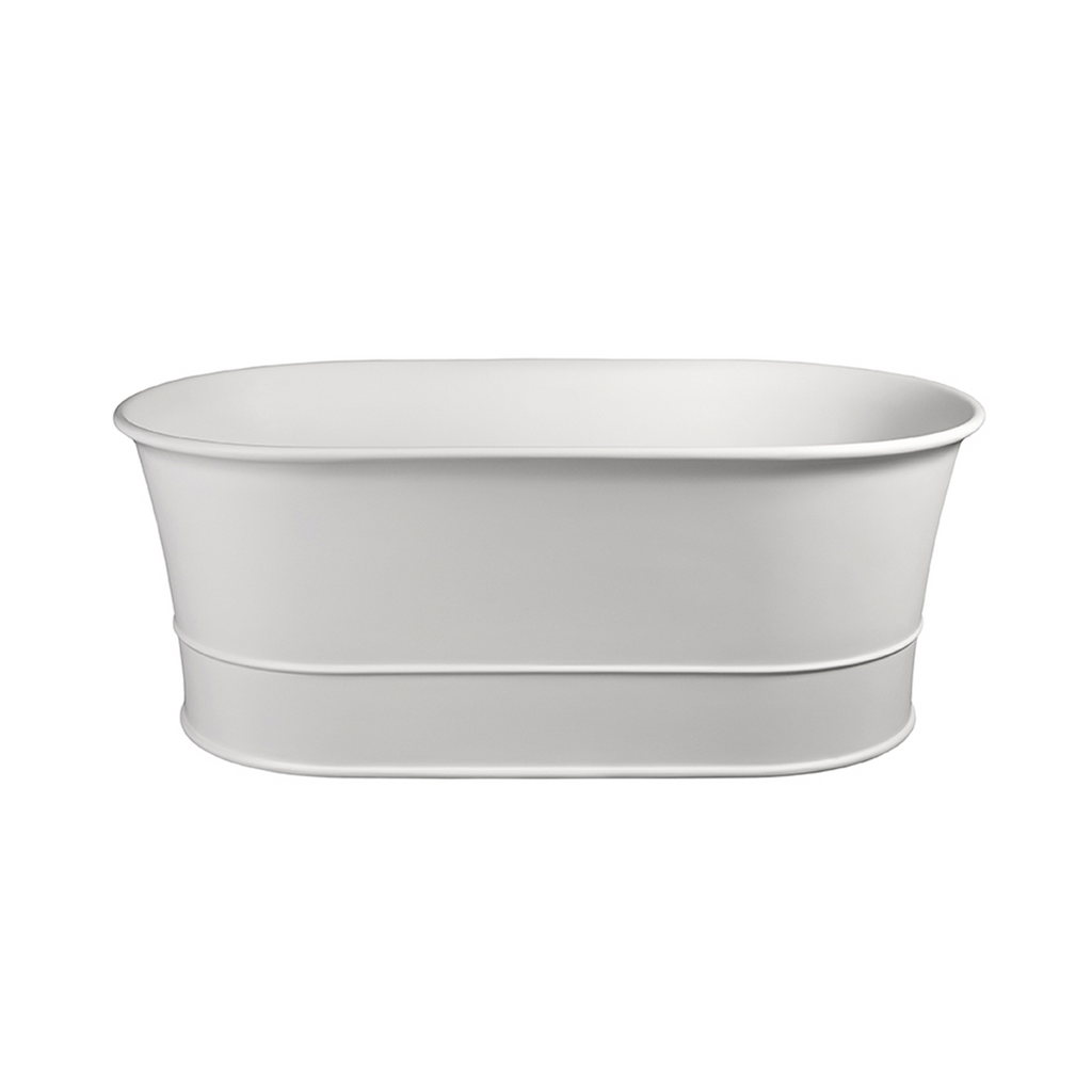 Dadoquartz Julia 1556 Freestanding Thin-Edge Bath (No Overflow) - Satin White - SBM075-S