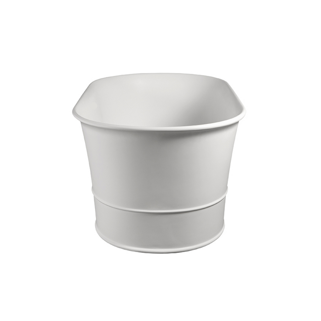 Dadoquartz Julia 1556 Freestanding Thin-Edge Bath (No Overflow) - Satin White - SBM075-S