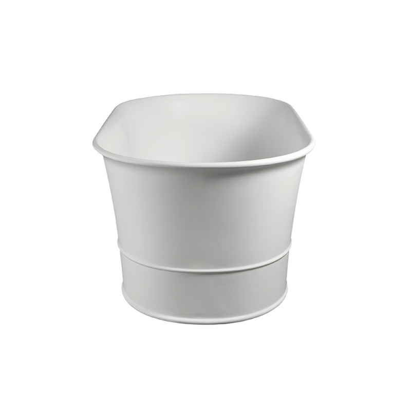 Dadoquartz Julia 1556 Freestanding Thin-Edge Bath (No Overflow) - Matte White