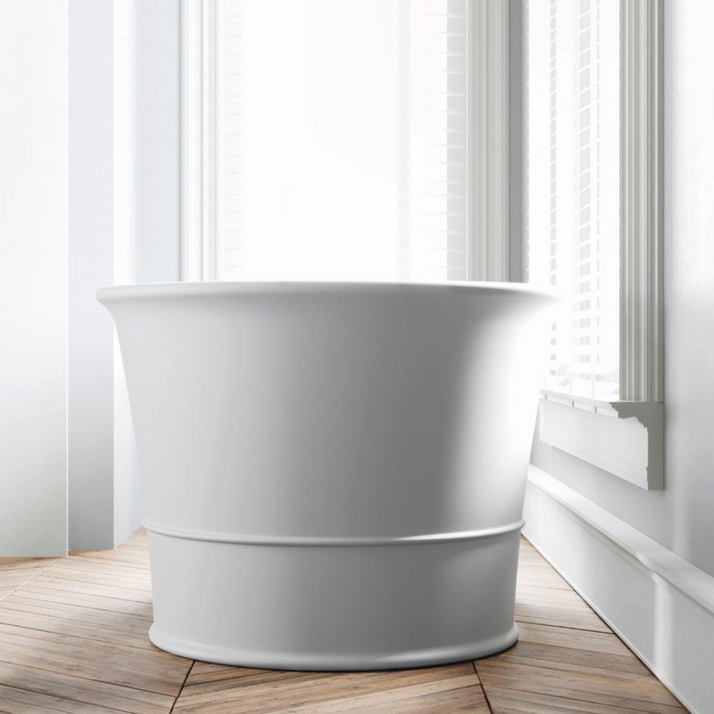 Dadoquartz Julia 1556 Freestanding Thin-Edge Bath (No Overflow) - Matte White
