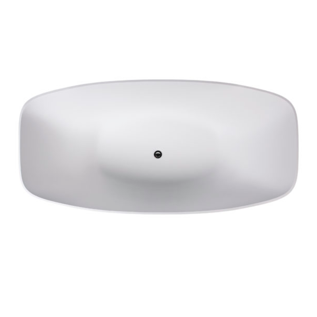 DADOquartz Morgane 1625mm Freestanding Bath No Overflow - Satin White - SBM079-S