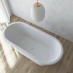 Dadoquartz Liberty 1700 Freestanding Bath No Overflow (Plinth) - Satin White - SBM142SKIRT-S