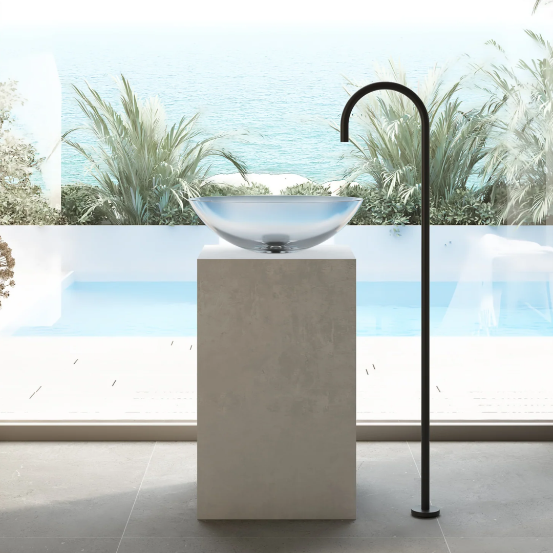 Cassa Design Wow Translucency Oval Above Counter Basin - Crystal Clear - SBO5036CC