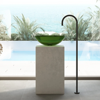 Cassa Design Wow Translucency Oval Above Counter Basin - Emerald Green - SBO5036EG