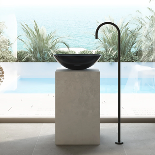 Cassa Design Wow Translucency Oval Above Counter Basin - Morion Black - SBO5036MB