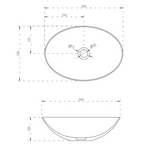 Cassa Design Wow Translucency Oval Above Counter Basin - Golden Beige - SBO5036GB
