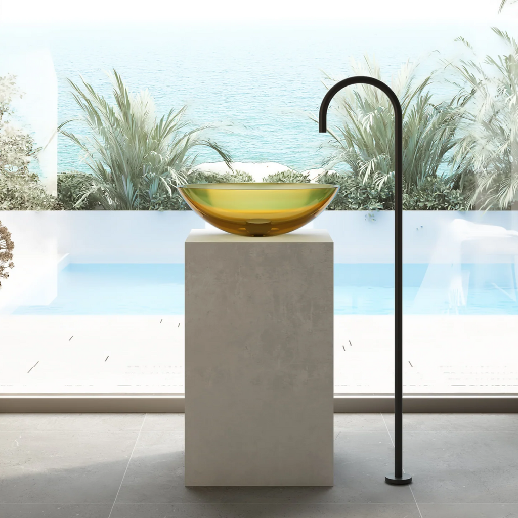 Cassa Design Wow Translucency Oval Above Counter Basin - Opal Yellow - SBO5036OY
