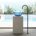 Cassa Design Wow Translucency Oval Above Counter Basin - Sky Blue - SBO5036SB