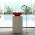 Cassa Design Wow Translucency Oval Above Counter Basin - Vivid Red - SBO5036VR