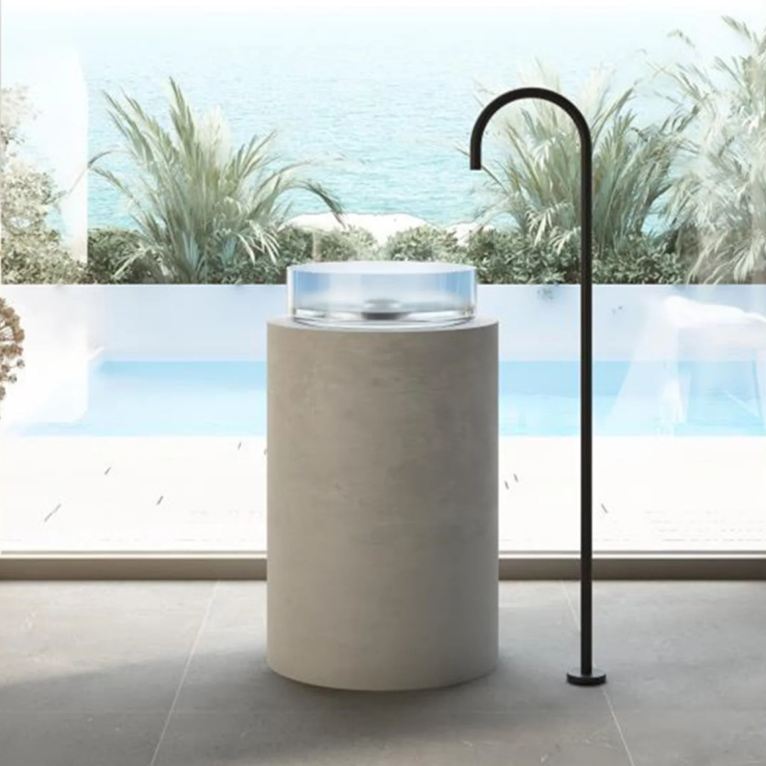 Cassa Design Wow Translucency Round Above Counter Basin - Crystal Clear - SBR3636CC