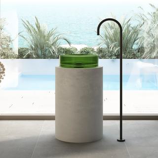 Cassa Design Wow Translucency Round Above Counter Basin - Emerald Green - SBR3636EG