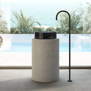 Cassa Design Wow Translucency Round Above Counter Basin - Morion Black - SBR3636MB