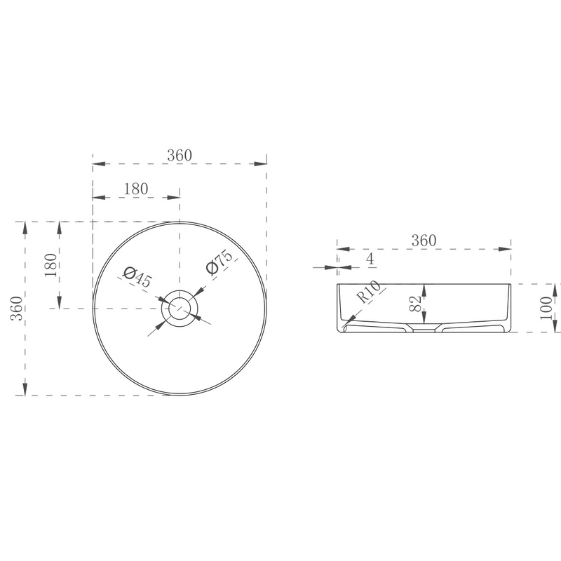 Cassa Design Wow Translucency Round Above Counter Basin - Sky Blue
