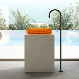 Cassa Design Wow Translucency Rectangular Above Counter Basin - Golden Beige - SBS5036GB