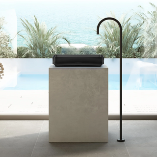 Cassa Design Wow Translucency Rectangular Above Counter Basin - Morion Black - SBS5036MB